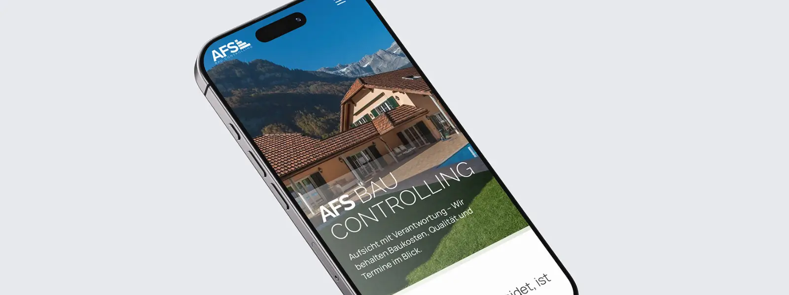 website of a construction company made by maayo studio